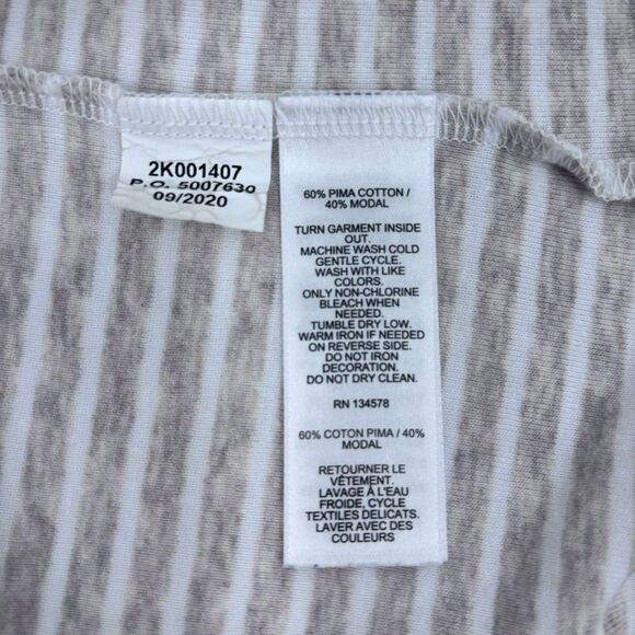 Vineyard Vines Boatneck Simple Tee in Oatmeal Heather Stripe - Picture 7 of 10